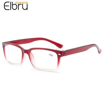 Elbru Moda Ultralight okuma gözlüğü Degrade Renk Çerçeve Presbiyopi Gözlük Erkek Kadın Hipermetrop Gözlük Diyoptriden 1.0 4.0