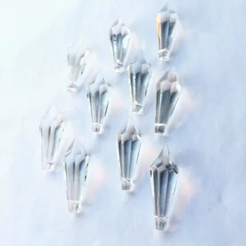 En Kaliteli 120 adet / grup 37mm Temizle Kristal Cam Avize Kolye Icicle Prizma Asılı Damla Ev Dekorasyon (Ücretsiz Jump Yüzükler)