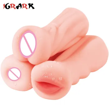 Erkek Gerçekçi Oral Ağız Derin Boğaz Vajina Gerçek Cep Pussy Masturbators Erotik Seks Oyuncakları Erkekler İçin mastürbasyon kupası Yetişkin Oyunları