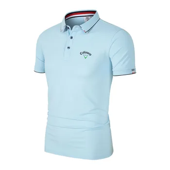 Erkekler golf tişörtü 2022 Yaz Nefes Çabuk kuruyan Golf T-shirt Rahat Golf Giyim erkek polo gömlekler kısa kollu üstler