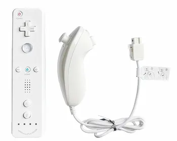 Gamepad Beyaz 2 in 1 Kablosuz Uzaktan Kumanda Nintendo Wii Denetleyicisi İçin Dahili Hareket Artı