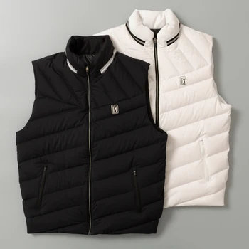 Golf erkek yelek aşağı giysi standı yaka kış GOLF giyim rüzgar geçirmez siyah ve beyaz ihracat Güney Kore