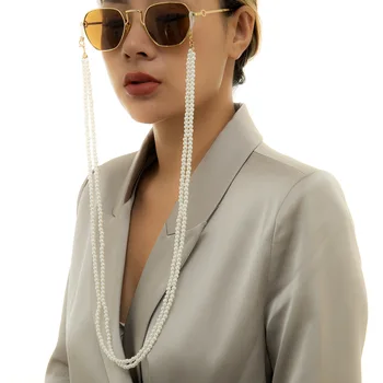 Gözlük Zinciri İmitasyon İnci Boncuklu Moda Kadınlar Dışında Rahat Güneş Gözlüğü Aksesuar Kolye Hediye Maskesi Asılı Halat