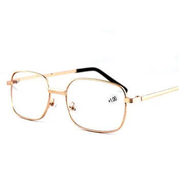 Gümüş Lens Metal okuma gözlüğü kare çerçeve Erkekler Kadınlar Presbiyopik Gözlük Taşınabilir Hafif Gümüş Altın Ücretsiz Kargo Ucuz