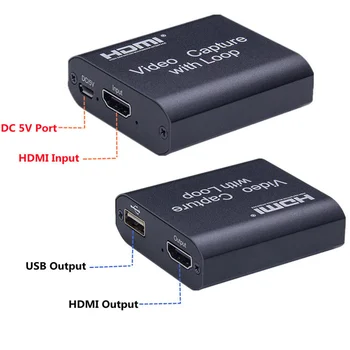 HD 1080P 4K HDMI Video Yakalama Kartı HDMI uyumlu USB 2.0 Video Yakalama Kartı Oyun Kayıt Canlı Yayın Yayını TV Görüntü 2
