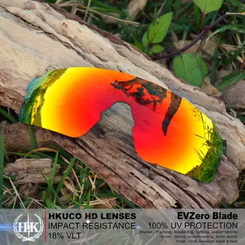 HKUCO EVZero Blades Için Polarize Yedek Lensler Güneş Gözlüğü Kırmızı/Mavi 2 Pairs Görüntü 2
