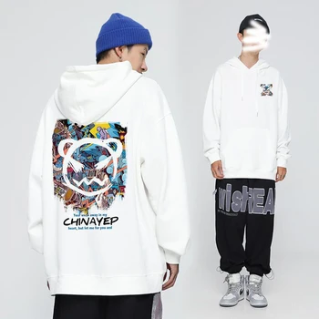 Harajuku Hoodies Erkekler Hip Hop Streetwear Erkek Tişörtü Sonbahar Kış Homme Hoody Giyim 2022 Rahat Moda Kazak Adam Görüntü 2