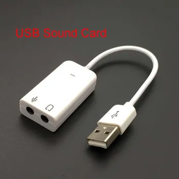 Harici USB Ses Kartı Ses Kartları Arabirim Kablosu Mikrofon 3.5 mm İle Sanal 7.1 Kanal Adaptörü 