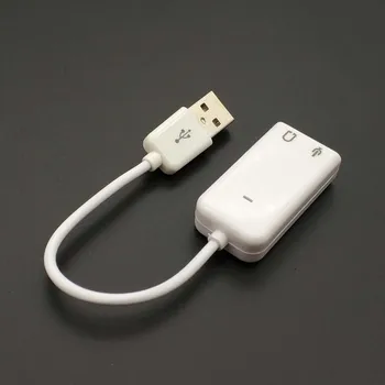 Harici USB Ses Kartı Ses Kartları Arabirim Kablosu Mikrofon 3.5 mm İle Sanal 7.1 Kanal Adaptörü  Görüntü 2