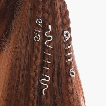 Hiphop Örgü Boncuk saç Takı Vintage viking saç bobinleri dreadlocks takı Saç Klipleri ve Pin parti Hediye Görüntü 2