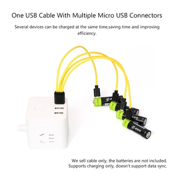 Hızlı Şarj USB 2.0 Mikro USB Splitter Kablosu Samsung Motorola LG HTC İçin USB 2.0 1/2/3/4 Mikro USB Şarj Kablosu Görüntü 2