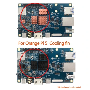 Isı emici Turuncu Pi 5 soğutucu radyatör bakır / Alüminyum soğutucu kitleri pasif soğutma CPU soğutucu 4 adet / paket Görüntü 2