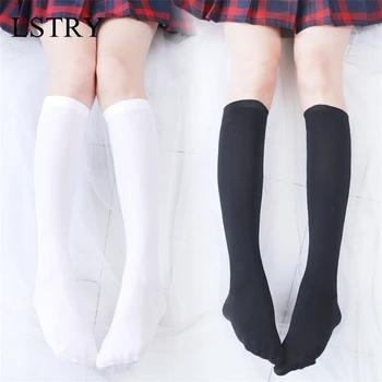 Japon Kawaii Lolita Orta Tüp Çorap Seksi Kadın Buzağı Sox Kadın Cosplay Parti Dans Lise Kızlar Beyaz Siyah Dropship