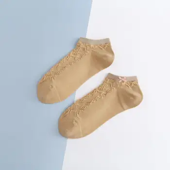 Jeseca Yeni Moda Sevimli Kadın Ayak Bileği Çorap Yaz Nefes Pamuk Dantel Iç Çamaşırı Kawaii Lolita Öğrenci Kız Kısa Ayak Bileği Çorap Görüntü 2