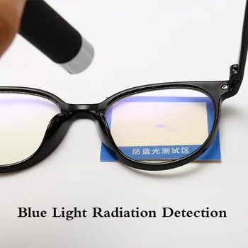 Kadınlar Yuvarlak şeffaf Lens Gözlük Bilgisayar gözlük çerçevesi Anti mavi ışık oyun gözlük radyasyon koruma çerçevesi erkekler gafas Görüntü 2