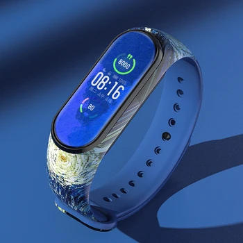 Karbon Fiber Kayış Mi band 7 6 5 4 Bilezik Lüks Silikon Bant Değiştirme Smartwatch Bilek Bilezik XiaoMi mi band 3 4 5 6 Görüntü 2