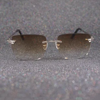 Kare Carter Güneş Gözlüğü Erkekler ve Kadınlar için Yeni Tasarımcı güneş gözlüğü Çerçeve elmas kesim Moda Gösterisi Gözlük Oculos De Sol Görüntü 2