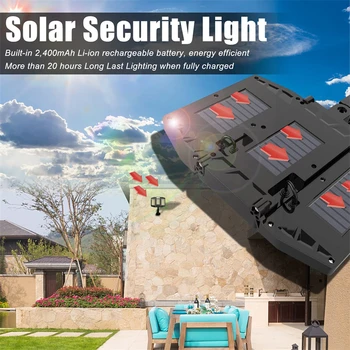 Katlanabilir güneş led duvar lambası açık güneş sokak ışıkları ile 3 modları hareket sensörü reflektör su geçirmez bahçe balkon ışık Görüntü 2