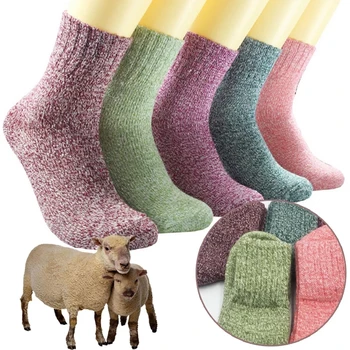 Kış Kalınlaşmak Yün Çorap Kadın Yüksek Kaliteli Havlu Sıcak Tutmak Kış Çorap Pamuk Yeni Yıl noel hediyesi Rusya Çorap Adam için Görüntü 2