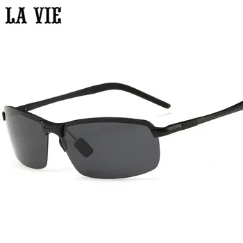 LA VIE Polarize Çerçevesiz Güneş Gözlüğü Klasik Spor Tasarım Erkekler Ayna Kaplama Alaşım Çerçeve Gözlükleri LV8143