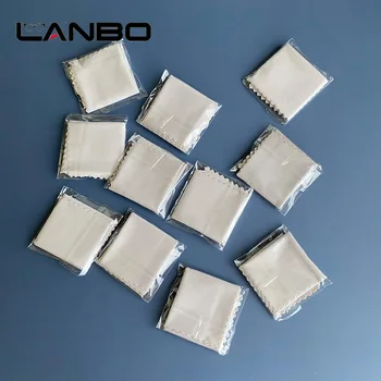 LANBO 100pcs 145*175mm Bireysel Ambalaj Gri Mikrofiber Gözlük Lens Telefon Ekran Temizlik Mendil İçin Bez Temizlik  Görüntü 2