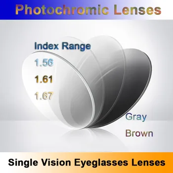 LNFCXI ışığa duyarlı Fotokromik tek vizyon optik reçete Lensler hızlı ve Derin kahverengi ve Gri renk değiştirme etkisi
