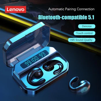 Lenovo Kablosuz Kulaklıklar HiFi Bluetooth Dokunmatik Kulaklık Mic İle Handsfree Mini kulaklık Tws Akıllı Bas Kulak Oyun Kulaklık