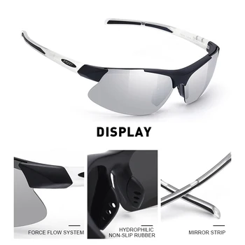 MERRYS tasarım Erkekler Polarize Açık Spor Güneş Gözlüğü Kadın Yarım Çerçeve Gözlük Gözlük Koşu UV400 Koruma S9026 Görüntü 2