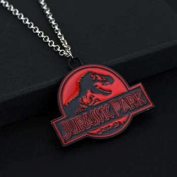 MQCHUN Jurassic Park Kolye Sıcak Jurassic Dünya Kolye Moda link zincir Kolye Arkadaşlık Hediye Takı Moive 