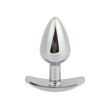 Metal Kristal Anal Plug Stimülatörü Paslanmaz Çelik Takı Boncuk Anal Popo Fiş Yapay Penis Seks Oyuncakları Ürünleri Kadın Erkek Çiftler İçin Görüntü 2