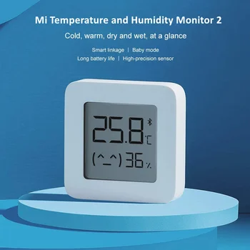 Mijia Bluetooth Termometre 2 Akıllı Elektrikli Dijital Higrometre Sıcaklık nem monitörü Çalışma Mijia APP Sensörü Kapalı Ev Görüntü 2