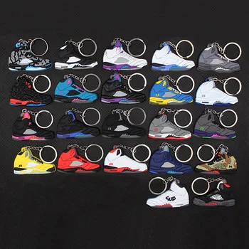 Mini Anahtarlık Anahtar Kolye Erkekler ve Kadınlar için Renkli Spor Ayakkabı Anahtarlık basketbol ayakkabıları Anahtarlık