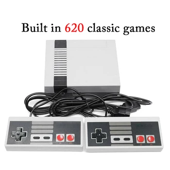 Mini TV Oyun Konsolu 8 Bit Klasik Retro Taşınabilir 620 Video Oyun Oyuncu Hediye Hafif Oyun Elemanları