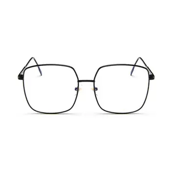 Moda Gözlük Çerçeve Net Kırmızı Metal Düz Ayna Eğilim Dört Kare Alaşım Çerçeve Gözlük Kişiselleştirilmiş Gözlük