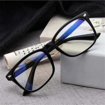 Moda Unisex Bilgisayar Çerçeve Gözlük Anti Mavi ışın Şeffaf Lens Gözlük kadın erkek ışınları radyasyon Gözlük Anti-Uv UV400 Görüntü 2