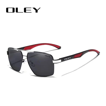 OLEY Marka Tasarım Klasik Pilot Polarize Güneş Gözlüğü erkek Alüminyum Renk Değişimi Lens Gözlük Oculos de sol özel logo Kabul Görüntü 2