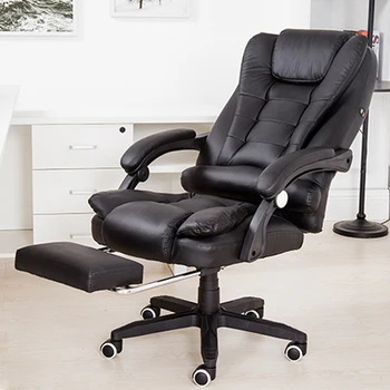 Ofis patron sandalyesi Ergonomik Bilgisayar oyun sandalyesi Internet Cafe Koltuk Ev Uzanmış Yedi noktalı masaj ayak dayayacaklı sandalye Görüntü 2