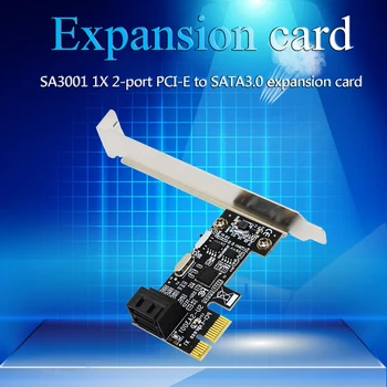 PCIe 2 Port SATA 3 III 3.0 6 Gbps SSD Adaptörü Pcı-E PCI Express x1 Denetleyici Genişletme Kartı Desteği Windows XP / 2003 / vista