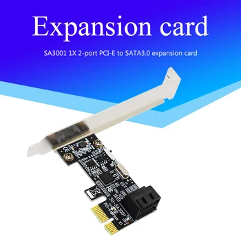 PCIe 2 Port SATA 3 III 3.0 6 Gbps SSD Adaptörü Pcı-E PCI Express x1 Denetleyici Genişletme Kartı Desteği Windows XP / 2003 / vista Görüntü 2
