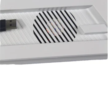 PS4 Pro Aksesuarları Soğutma Fanı Soğutucu dikey stant Cradle Çift Kontrolörleri şarj standı Tutucu Playstation 4 Pro için Beyaz Görüntü 2