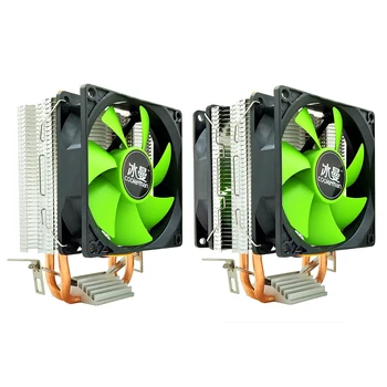 PWM radyatör soğutucu masaüstü CPU soğutucu Fan 2 ısı boruları 3-Pin güç soğutma fanı radyatör soğutucu Intel AMD