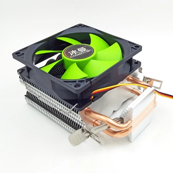 PWM radyatör soğutucu masaüstü CPU soğutucu Fan 2 ısı boruları 3-Pin güç soğutma fanı radyatör soğutucu Intel AMD Görüntü 2