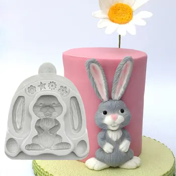 Paskalya tavşanı ve Yumurta silikon kalıp Fondan Kalıp Kek Dekorasyon Araçları Çikolata Gumpaste Kalıpları, Sugarcraft, Mutfak Gadget