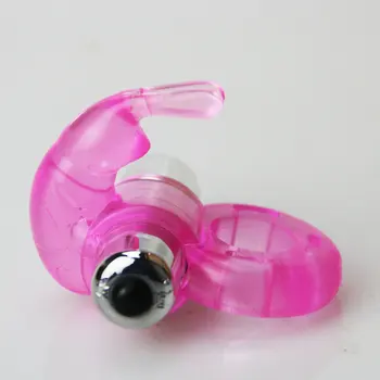 Pembe renk tavşan şekli güçlü AV Mini G-Spot vibratör yetişkin seks oyuncakları kadınlar için