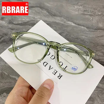 RBRARE Anti mavi ışık gözlük kadınlar için daire gözlük çerçeve kadın tasarımcı yuvarlak gözlük çerçeveleri Retro şeffaf gözlük erkekler