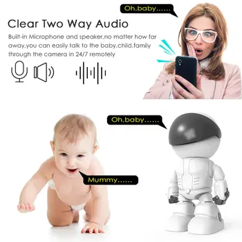 ROBOT Kamera bebek izleme monitörü 2MP 3MP HD Kablosuz Akıllı bebek kamerası WiFi IP Ses Video Kayıt Gözetleme ev güvenlik kamerası Görüntü 2