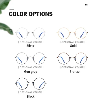 RUOBO Yuvarlak Çerçeve Anti-mavi Gözlük Erkekler Kadınlar İçin Ultralight Radyasyon Bilgisayar Mavi Engelleme Retro Süslemeleri Optik Gözlük Görüntü 2