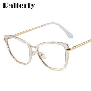 Ralferty 2021 Yüksek Kaliteli Şeffaf Gözlük kadın Gözlük Çerçevesi Anti mavi ışık gözlük çerçeveleri 0 Diyoptri Bahar optik Cam Görüntü 2