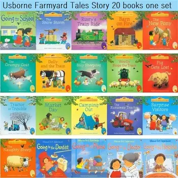 Rastgele 4 kitap 15x15cm Usborne Resimli Kitaplar Çocuk Bebek İngilizce Çiftlik Masalları Serisi Çiftlik hikaye kitabı Görüntü 2