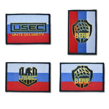 Rusya Oyun Bayrağı USEC ayı Nakış Yamaları Kaçış Takov Untesecurity Taktik Rozetleri Giysi Dekor Aplikler Görüntü 2